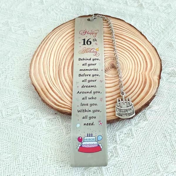 16th Birthday Bookmark for Book Lovers - Unique Gift for Girls