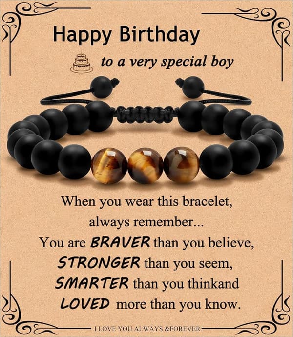 Tiger Eye Bracelet for Men - Ideal Gift for Father's Day and Birthdays