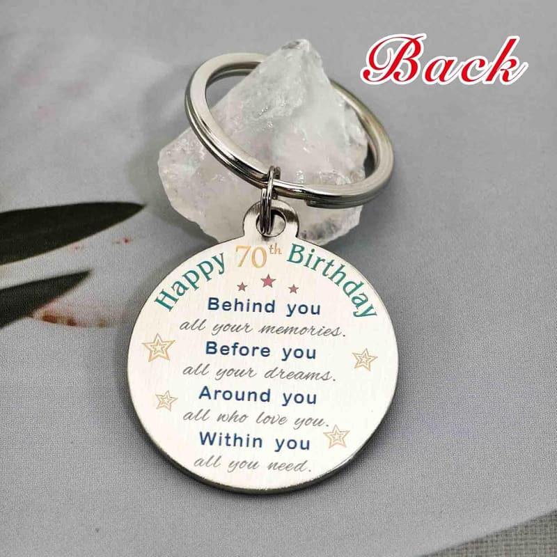 Engraved Double-Sided Keychain Gift for Birthdays
