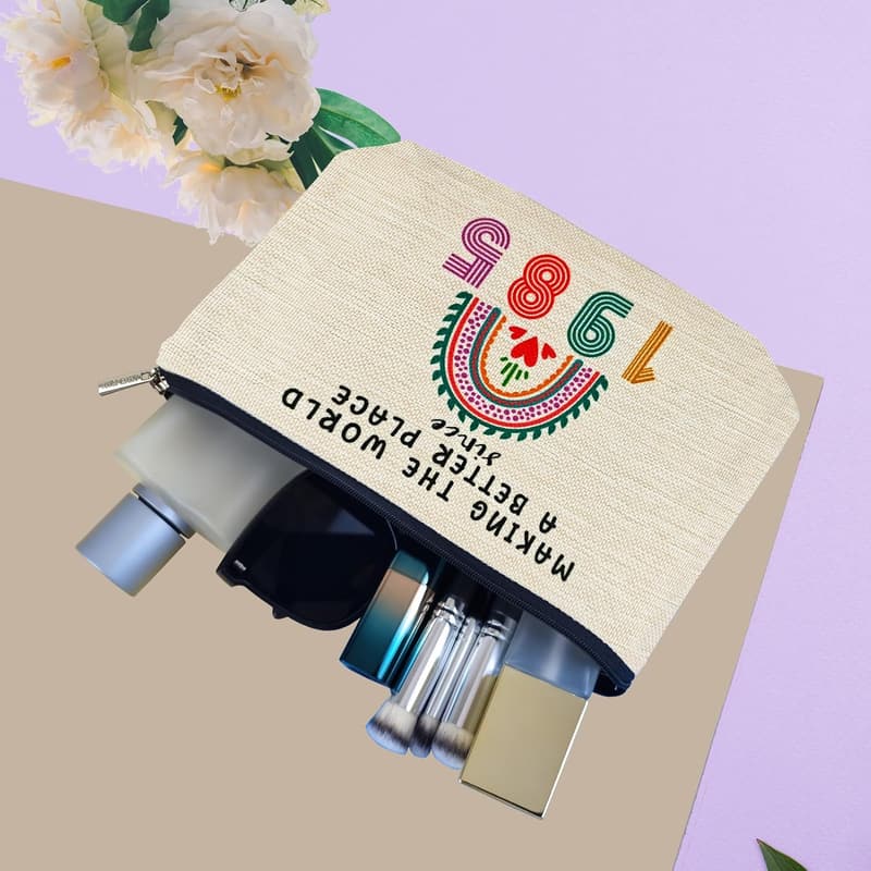 40th Birthday Makeup Bag for Women - 1985 Anniversary Gift