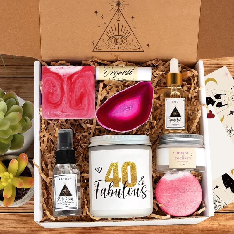 40th Birthday Self-Care Gift Basket for Women