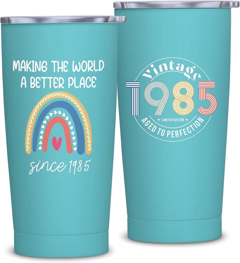40th Birthday Tumbler Gift for Women, 20oz