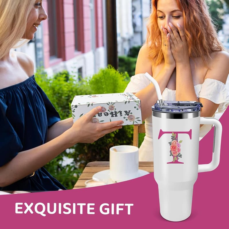 Custom Monogrammed Travel Tumbler for Women