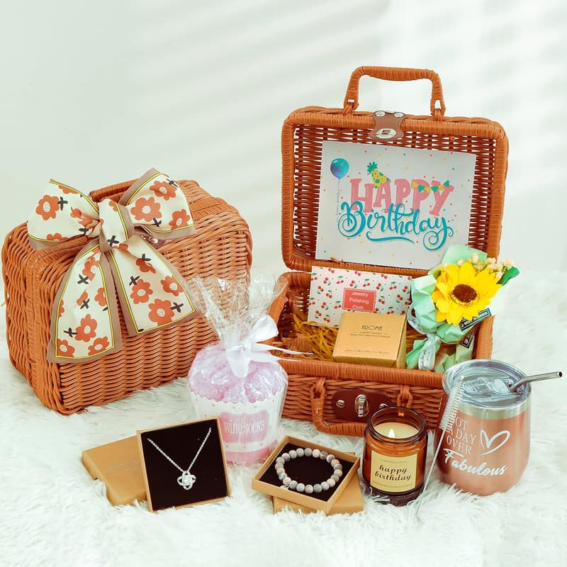 Birthday Gift Basket for Women - Perfect for Mom, Sister, or Friend