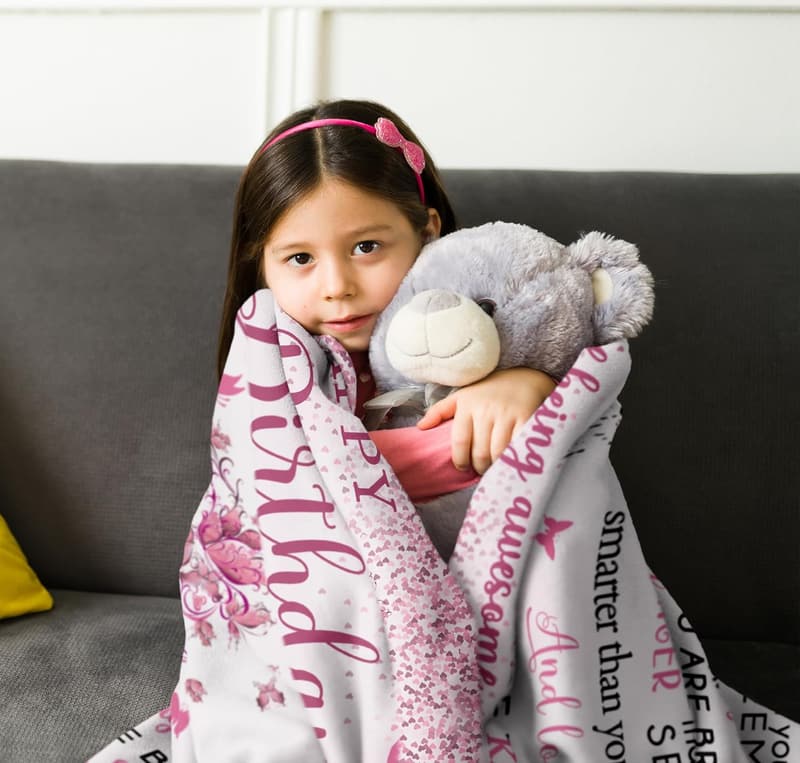 8th Birthday Blanket for Girls, 40
