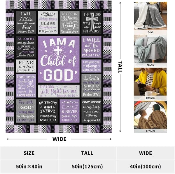 Inspirational Christian Blanket for Women - 50