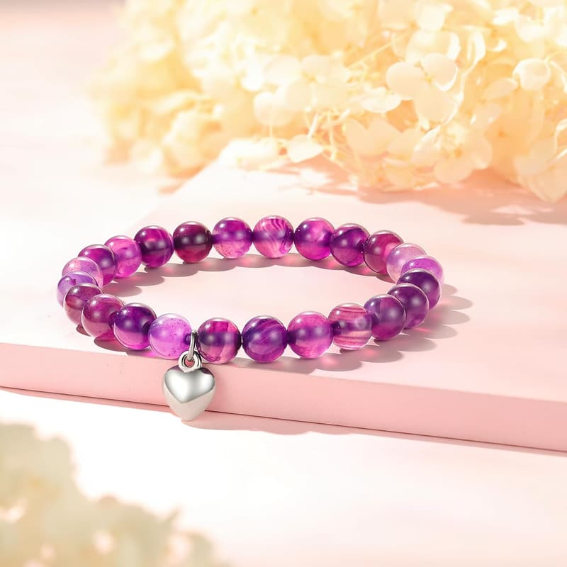 Milestone Birthday Bead Bracelet for Women with Message Card