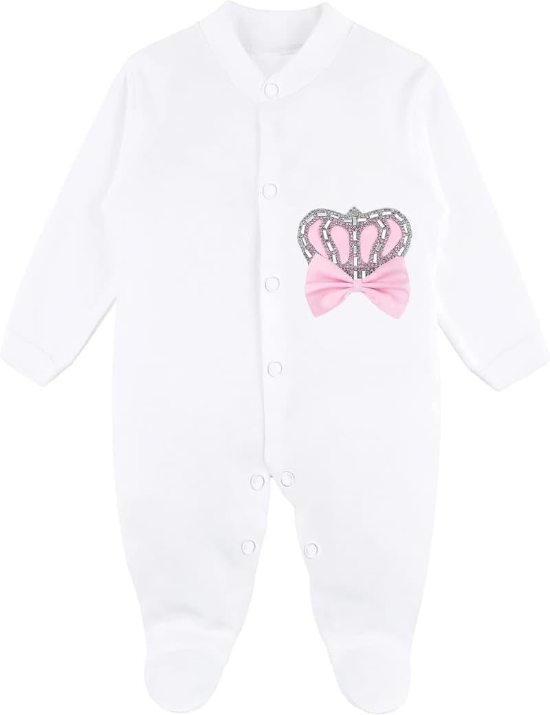 Baby Girl Pink Crown Layette 5-Piece Deluxe Gift Set