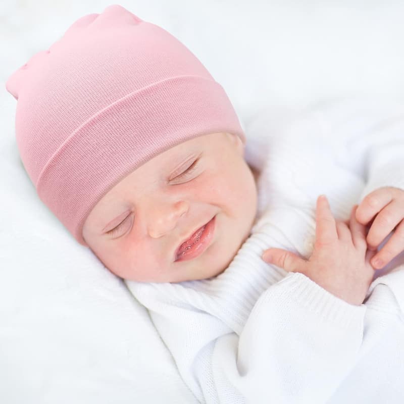 Unisex Cotton Baby Beanie Hats for Newborns (0-6 Months)