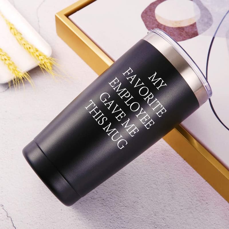 Boss Day Travel Mug Tumbler - 20oz Black Gift for Bosses