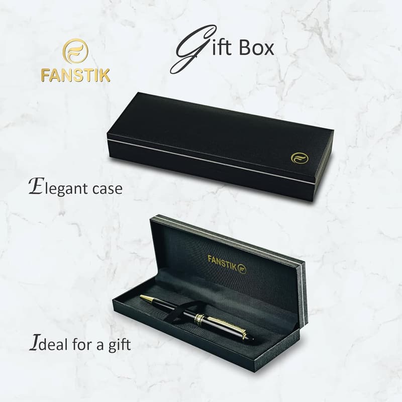 Personalized Luxury Black-Gold Ballpoint Pens for Men and Women