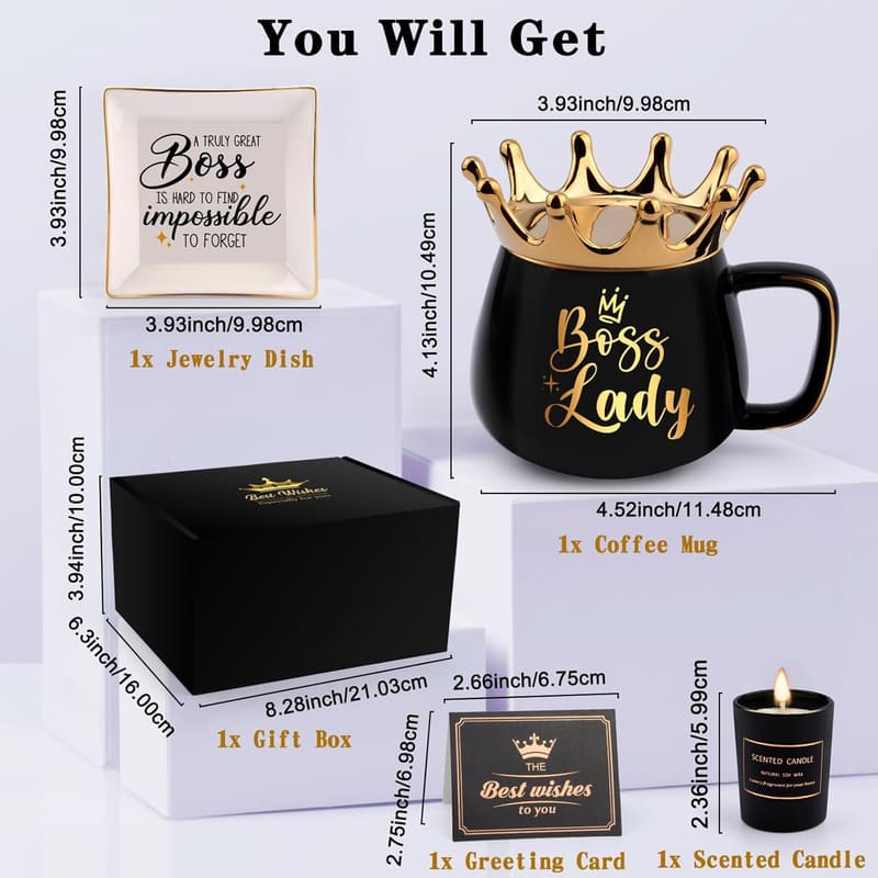 Mother's Day Gift Set for Women - Candle & Crown Mug