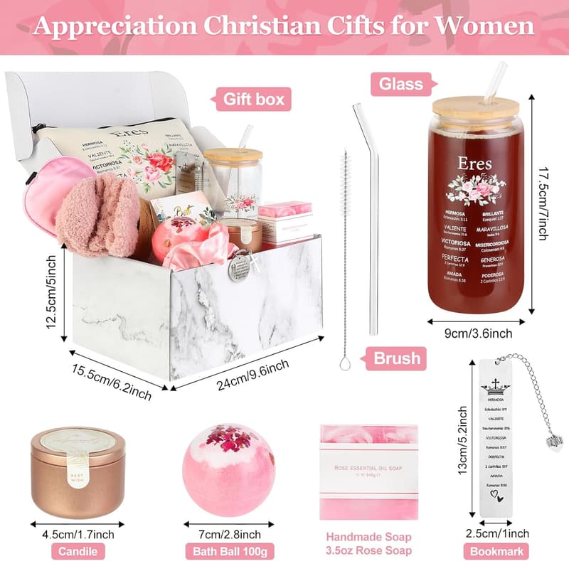 Inspirational Christian Gift Set for Women - 12-Piece Religious Box
