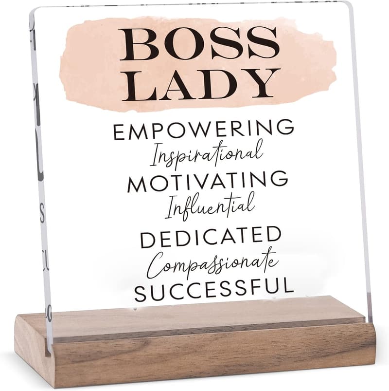 Boss Birthday Gift: Acrylic Desk Decor for Women