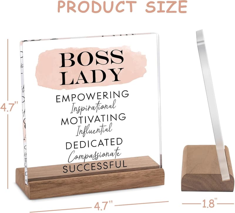 Boss Birthday Gift: Acrylic Desk Decor for Women