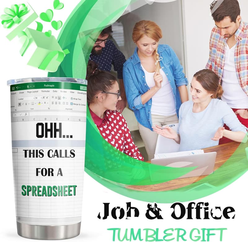 Funny Spreadsheet Mug - 20oz Tumbler for Accountants