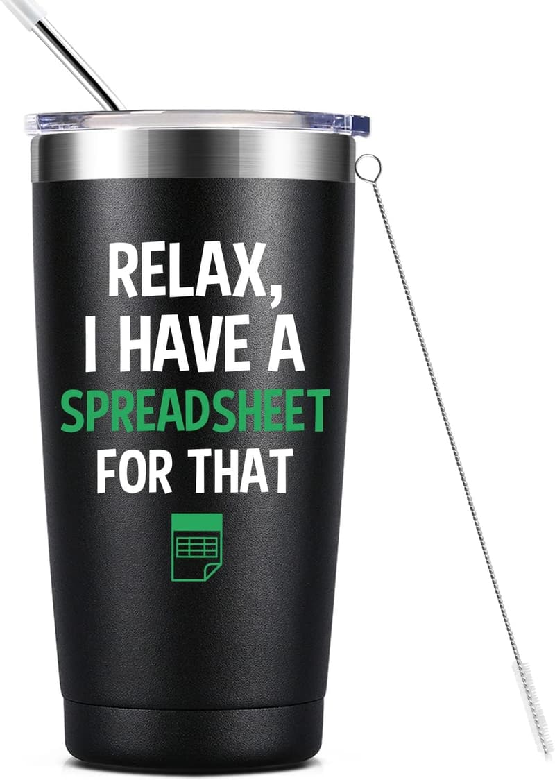 Funny Accountant Tumbler - 20oz Insulated Steel Mug for Boss