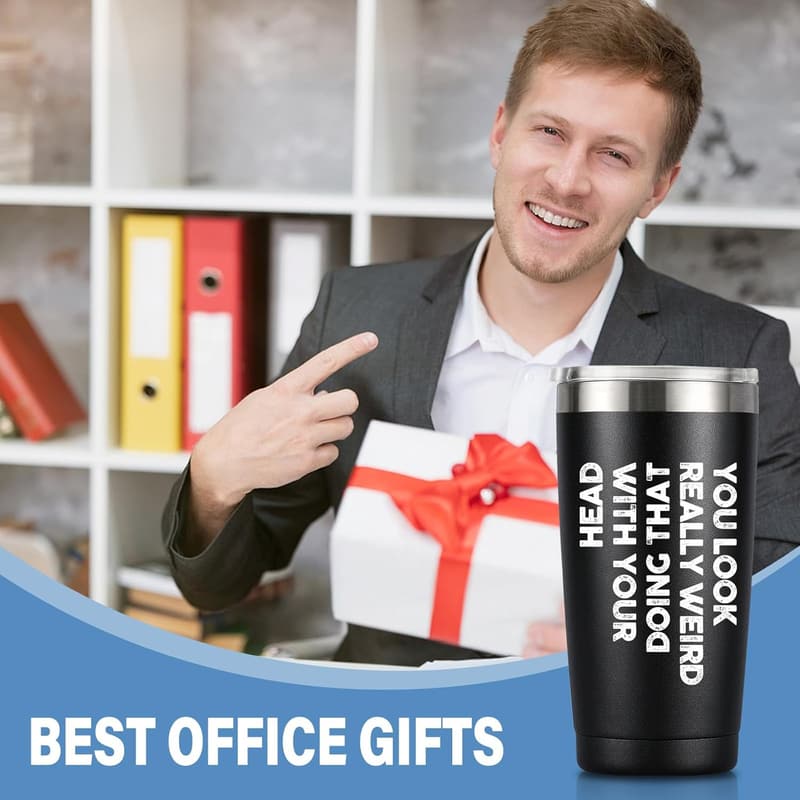 Funny Office Gift - 20oz Stainless Steel Tumbler for Coworkers