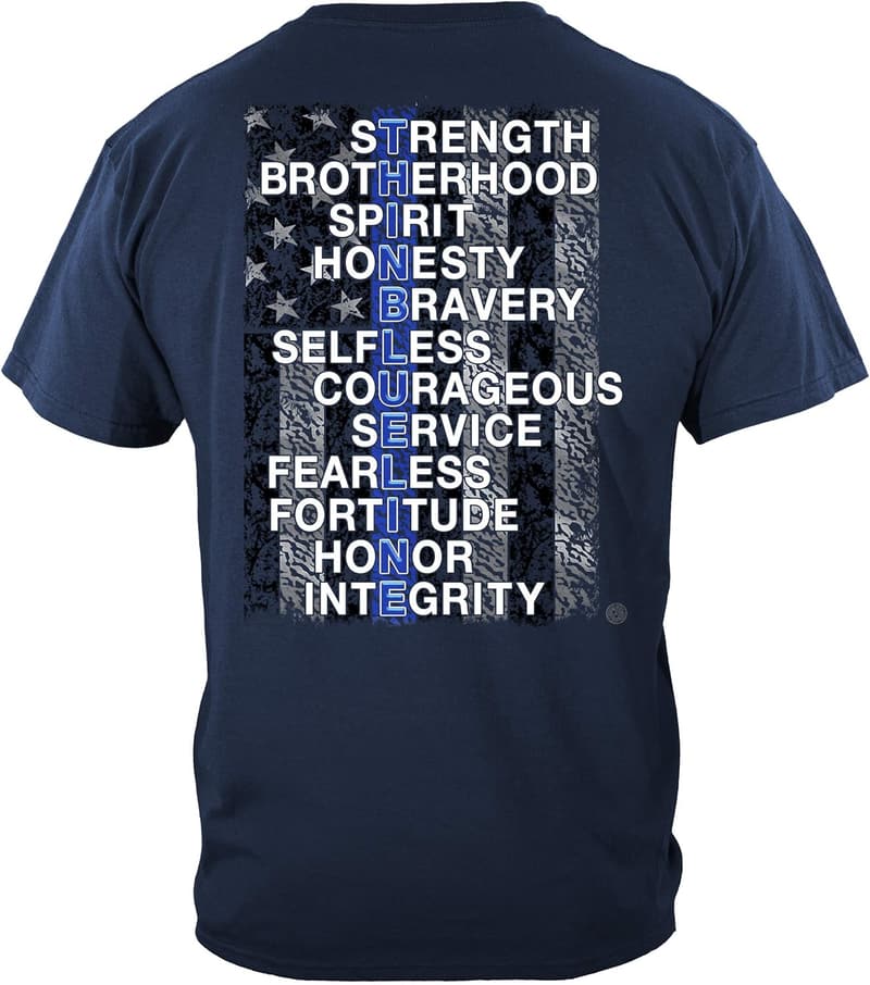Thin Blue Line T-Shirt for Men - Law Enforcement Gear