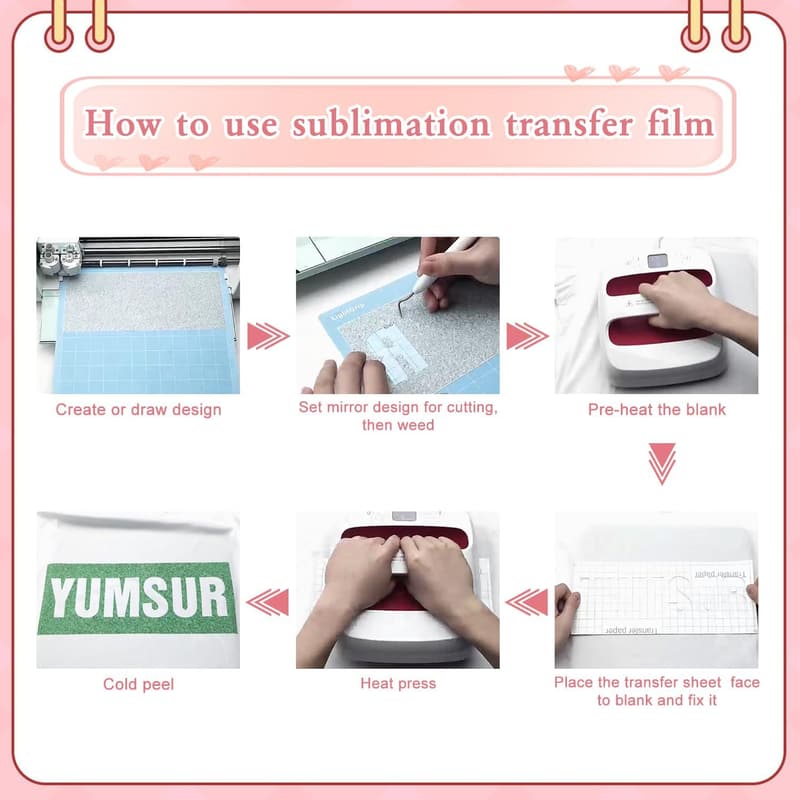 Valentine's Day Transfer Ink Sheets - 12 Pcs Sublimation Paper