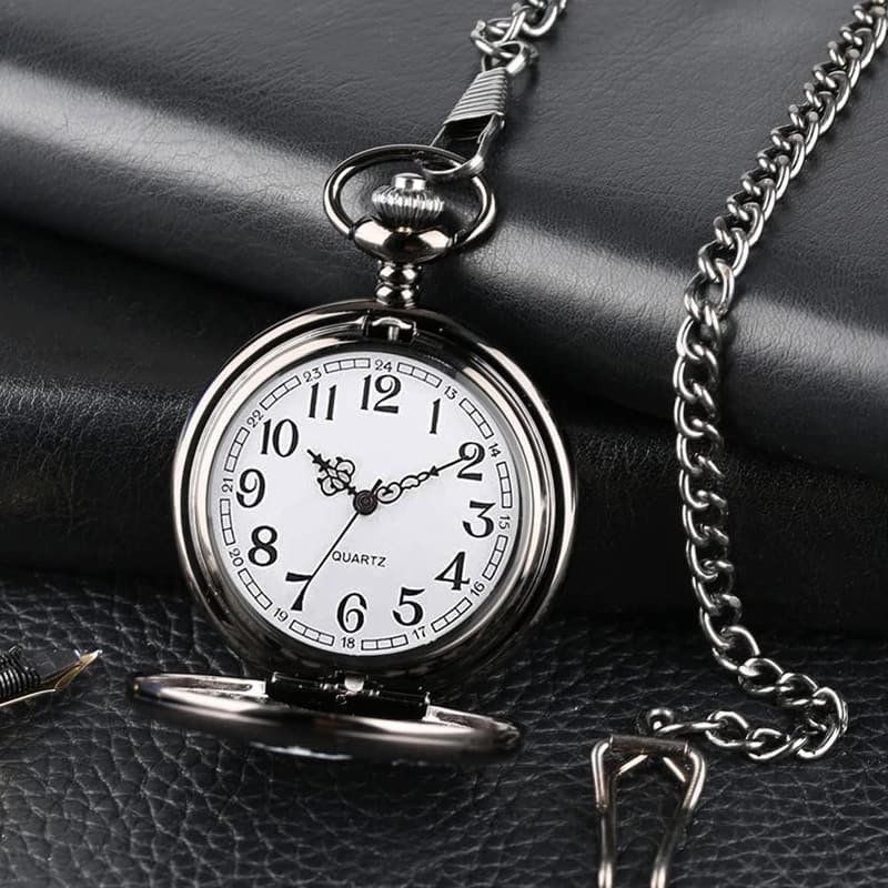 Veterans Day Pocket Watch with Military Challenge Coin