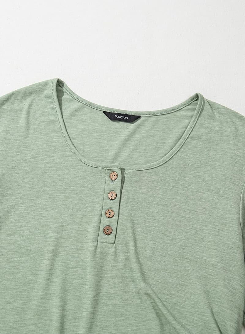 Fall Women's Long Sleeve Square Neck T-Shirt with Drawstring
