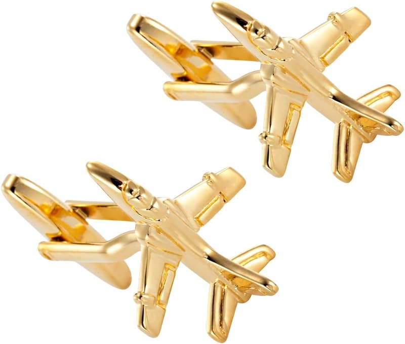Men's Stainless Steel Cufflinks - Black, Silver, Gold for Weddings