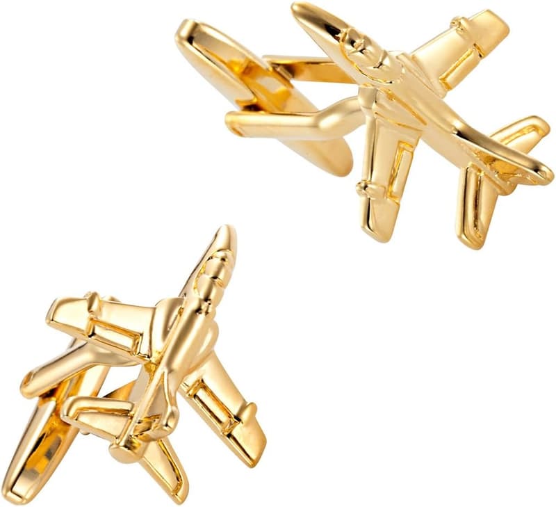 Men's Stainless Steel Cufflinks - Black, Silver, Gold for Weddings