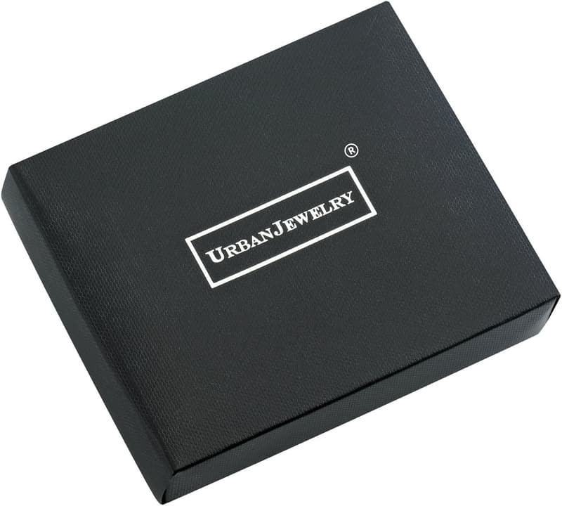 Men's Stainless Steel Cufflinks - Black, Silver, Gold for Weddings
