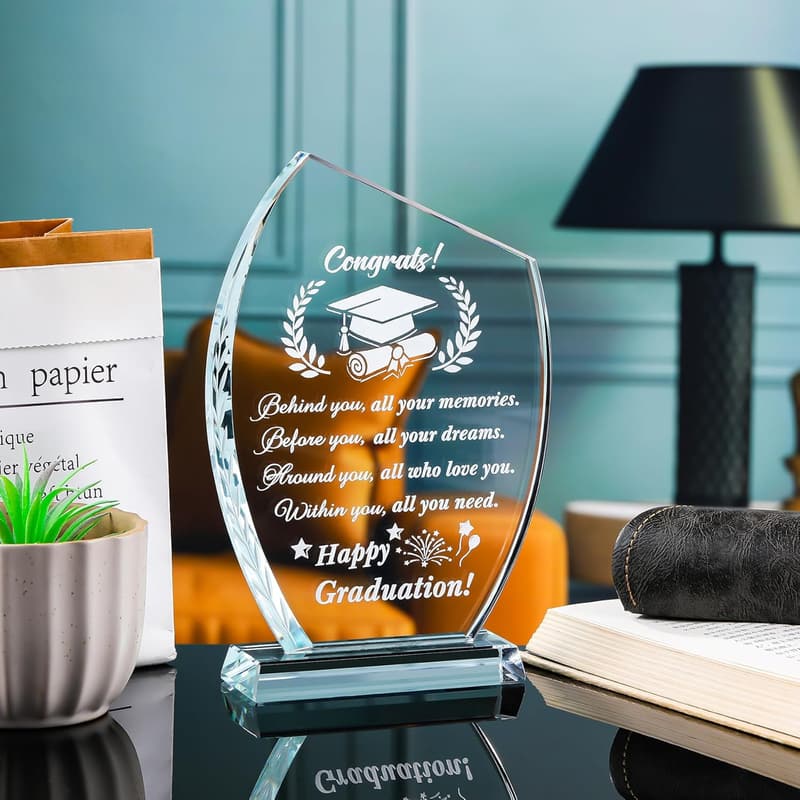 Graduation Gift Crystal Plaque for Class of 2025