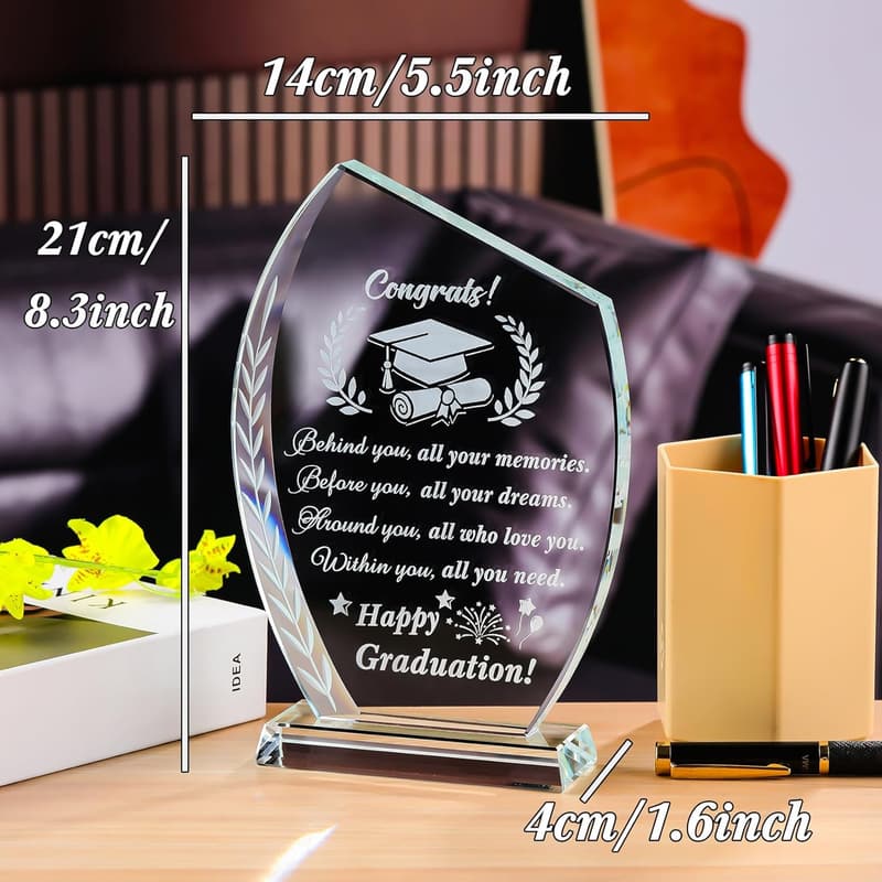 Graduation Gift Crystal Plaque for Class of 2025