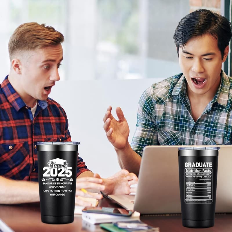 2025 Graduation Tumbler Mug for Him - 20 oz