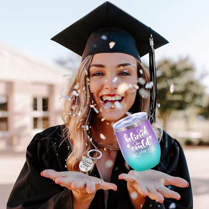 Graduation Gifts for Women - Insulated Tumbler & Bracelet Set