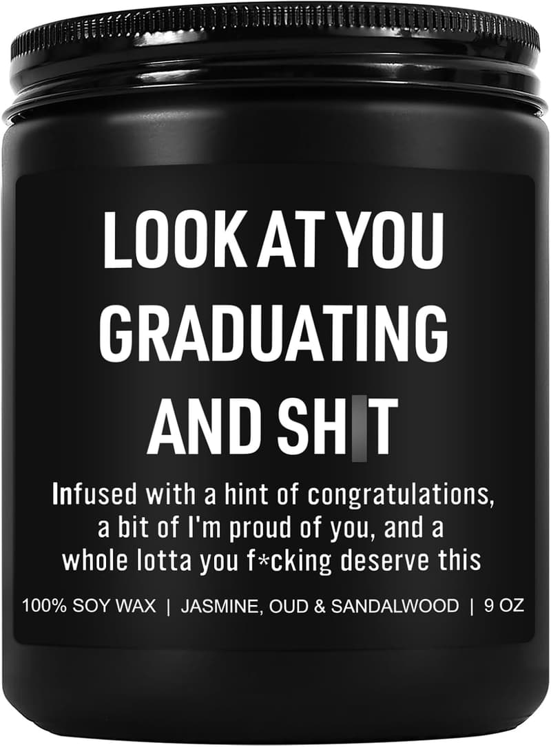 2025 Graduation Candle - Funny Gift for Her or Him, 9 oz