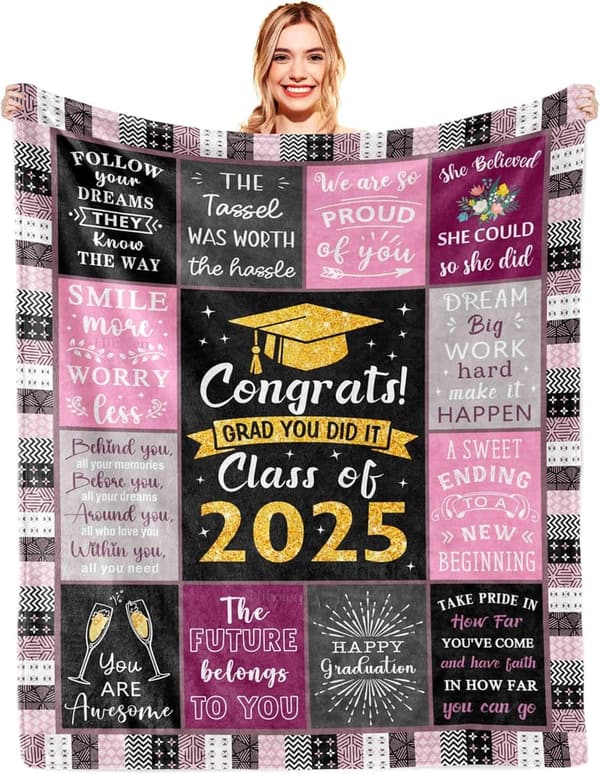 2025 Graduation Blanket Gift for Women, 50