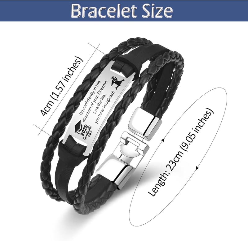 2025 Graduation Gift: Stainless Steel Bracelet for Him