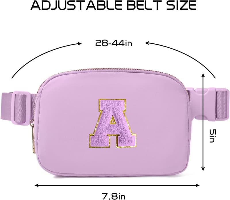 Personalized Lavender Belt Bag for Girls' Birthday Gift