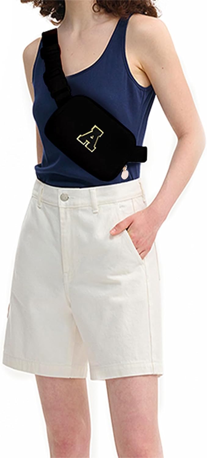 Cute Black Belt Bag for Girls 6-16 - Trendy Travel Purse
