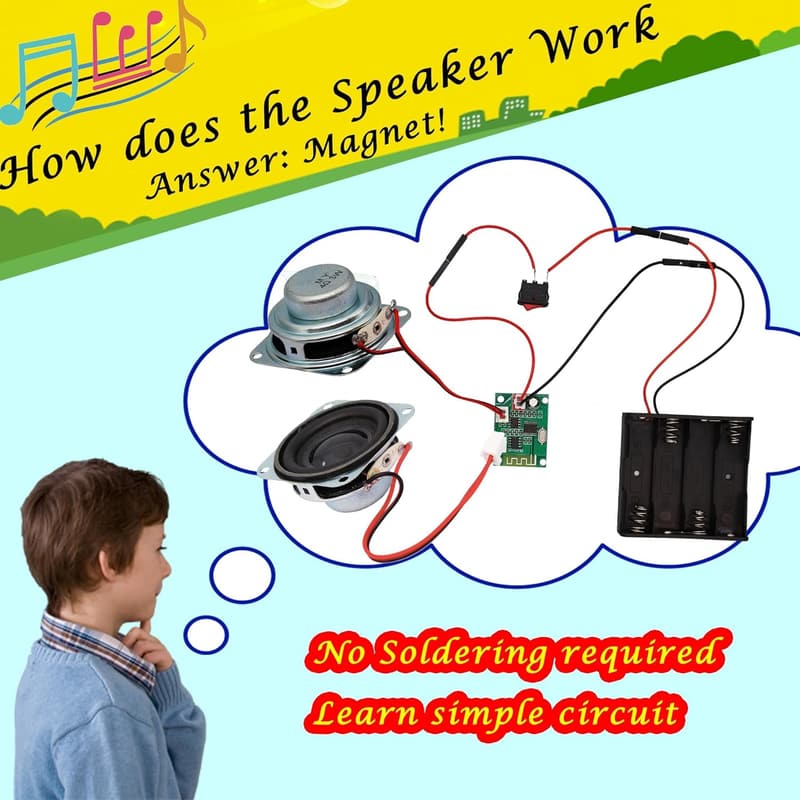 DIY Bluetooth Speaker Kit for Kids Ages 8-16 – STEM Project Gift