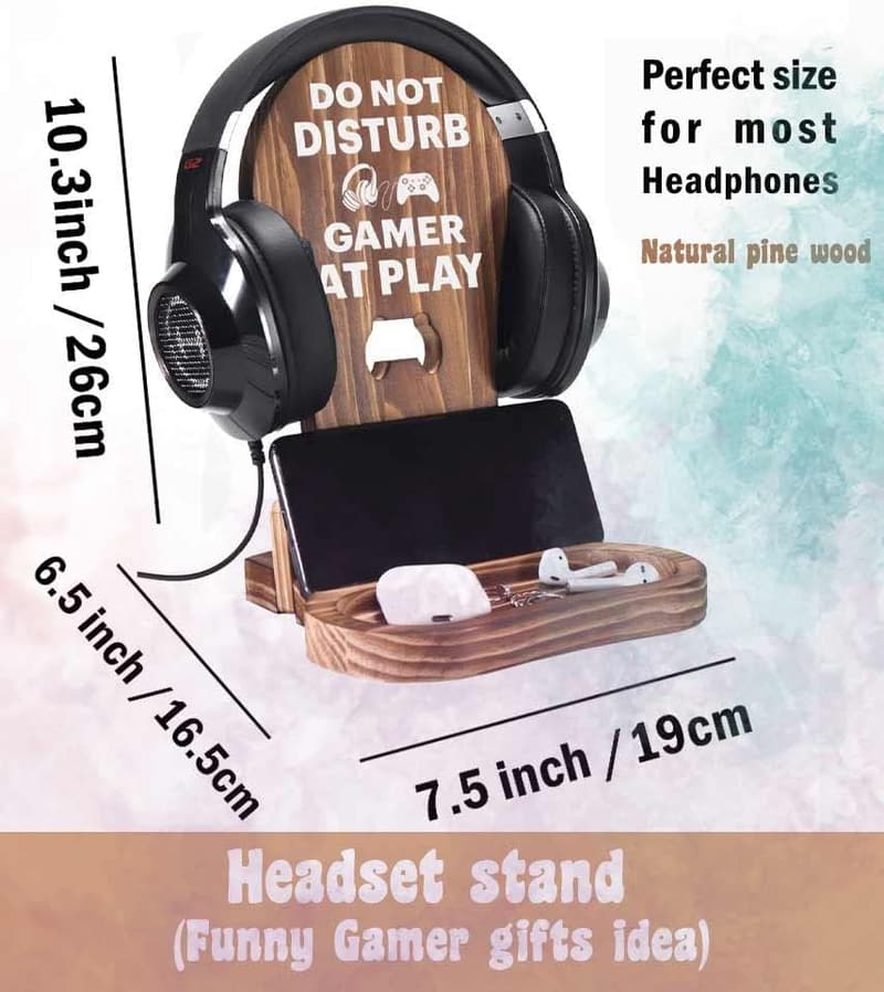 Gaming Headset Stand - Ideal Gift for Gamers, Teens, Men