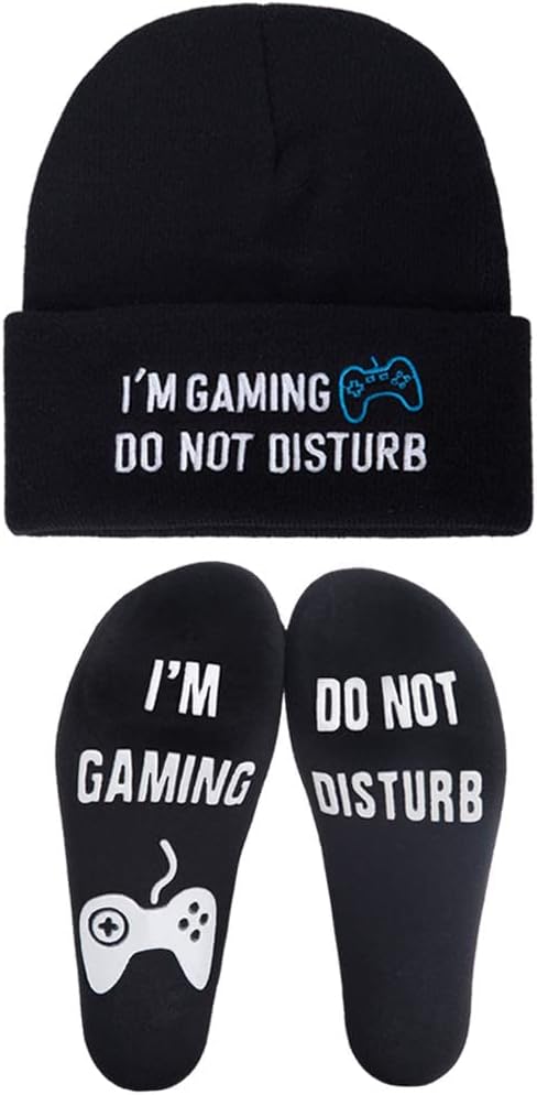 Gamer Gift Set: Socks, Beanie Hat & Cap for Teens
