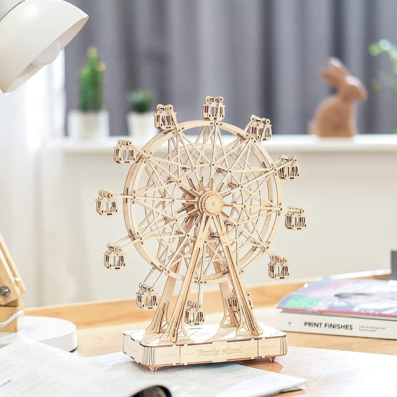 Ferris Wheel 3D Wooden Puzzle Kit for Adults and Teens