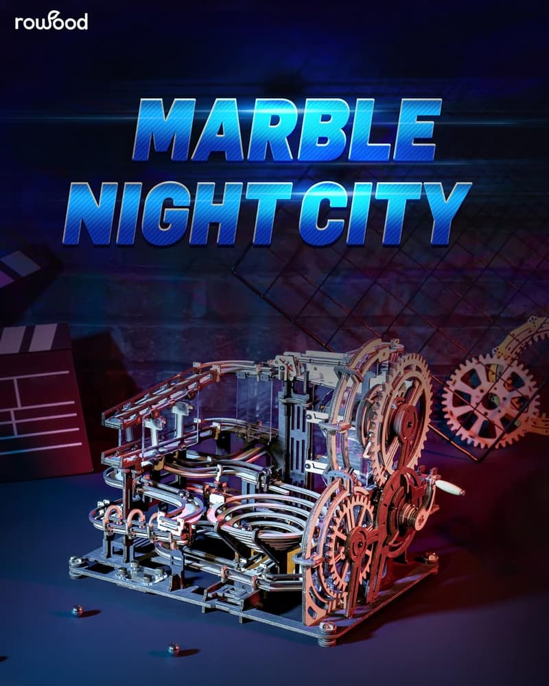 3D Wooden Puzzle Model Kit - Marble Night City for Adults