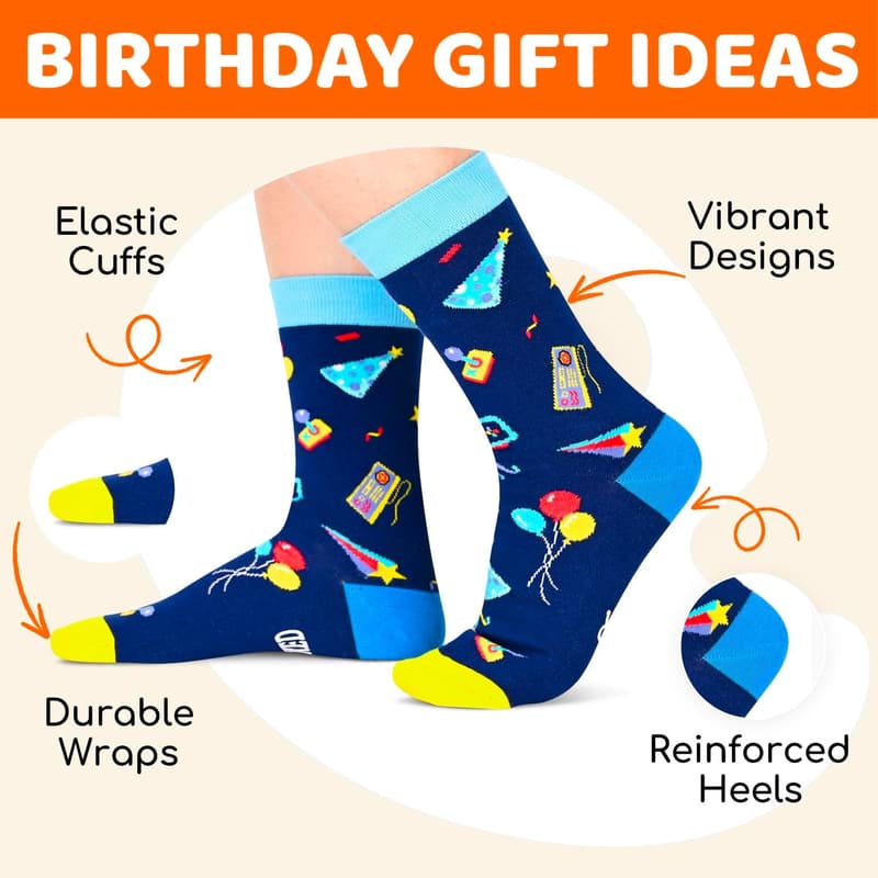 Birthday Socks for Teen Boys and Girls