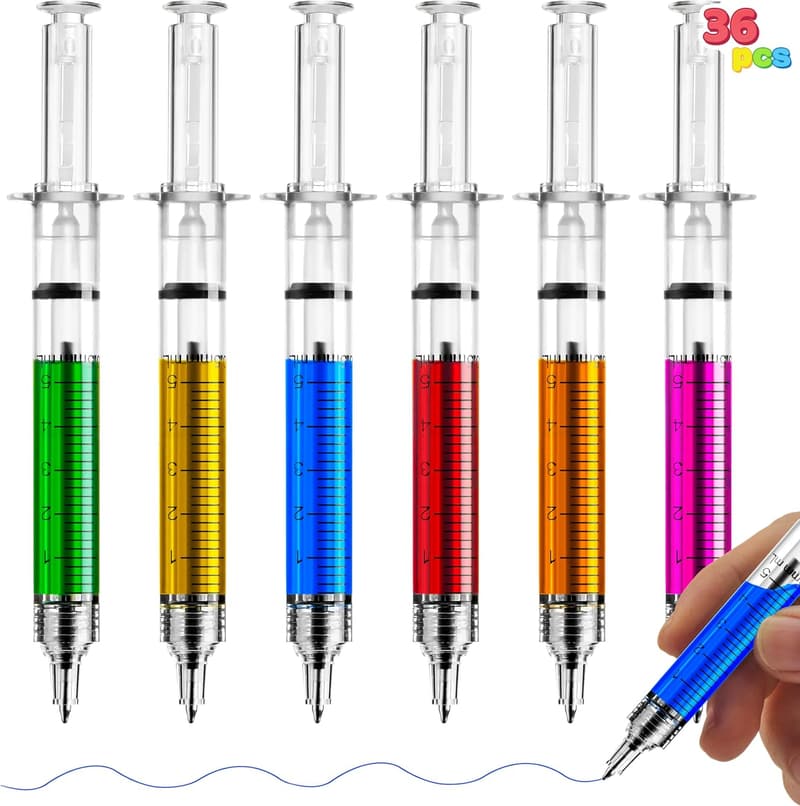 Nurse Party Favors: 36pk Retractable Syringe Pens