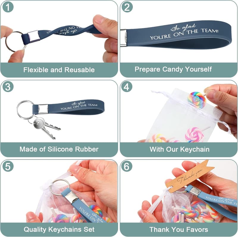 Graduation Appreciation Keychains - 60 Sets with Bags