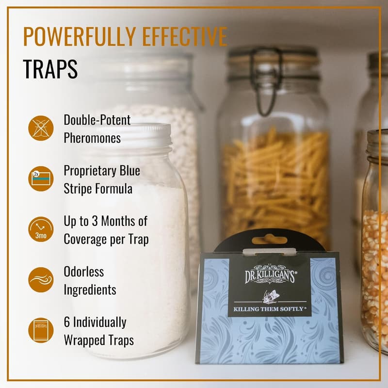 Premium Pantry Moth Traps with Pheromones (6 Count)