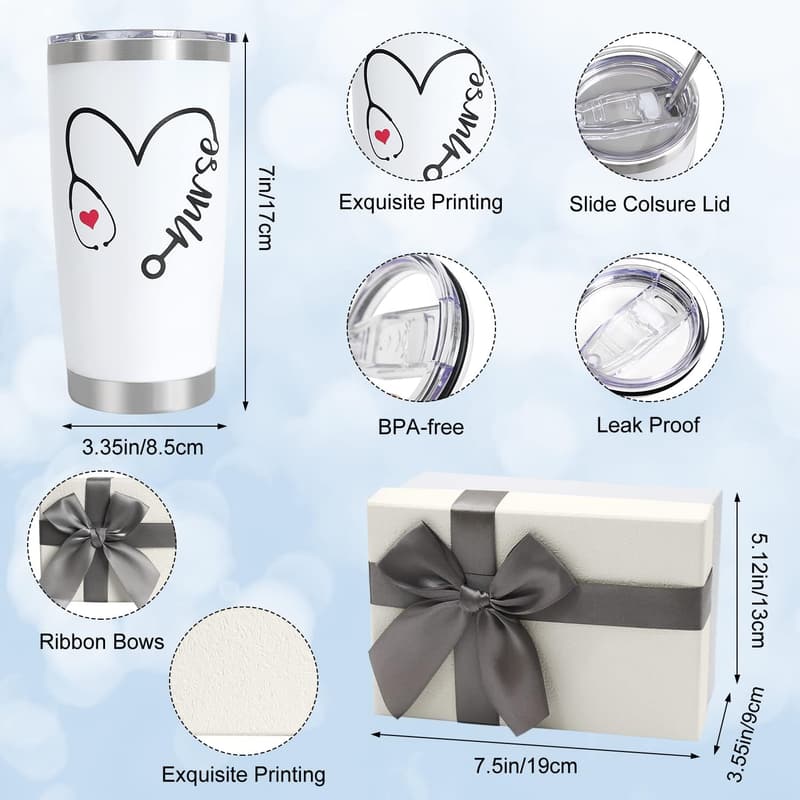Nurse Appreciation Wine Tumbler Set for Women