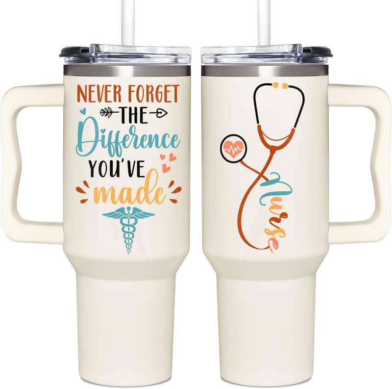 Nurses Week 40oz Tumbler with Handle - Perfect Gift for Nurses