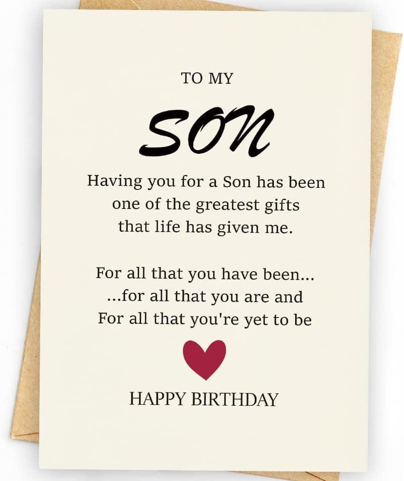 Happy Birthday Card for Son from Mom
